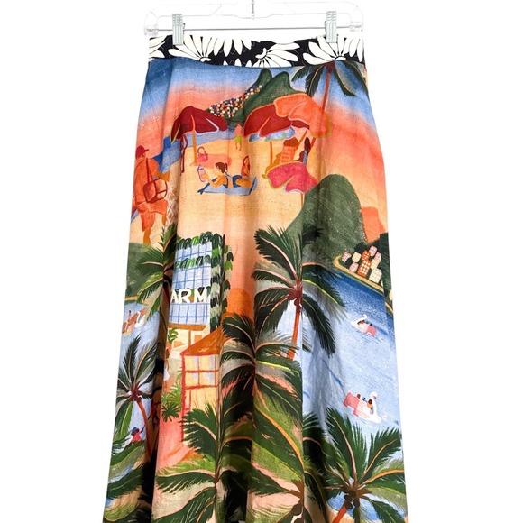 Farm Rio Carioca Midi Skirt Sz M - Picture 8 of 14